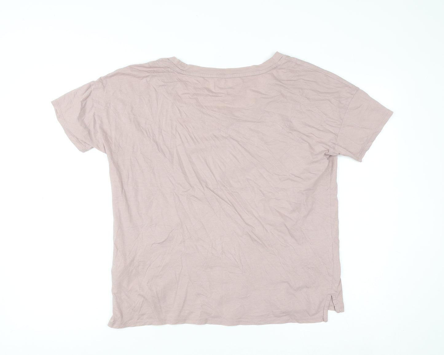 Gap Women's Beige Cotton Short Sleeve Basic T-Shirt S