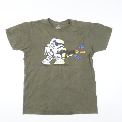 Hanes Men Green Star Wars Stormtrooper Graphic Cotton T-Shirt M
