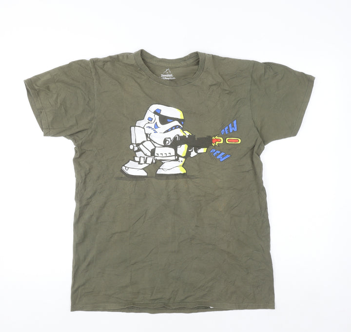 Hanes Men Green Star Wars Stormtrooper Graphic Cotton T-Shirt M