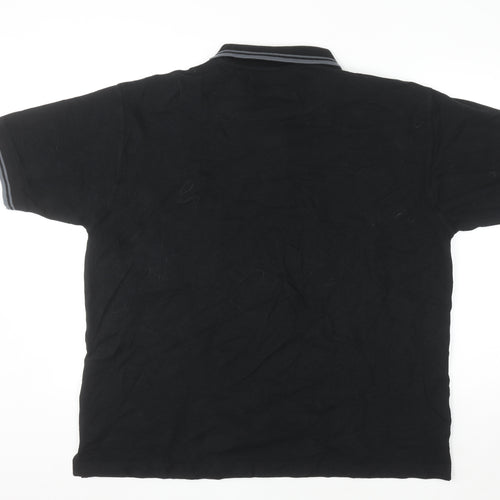 McForsum Men’s Black Cotton Polo Shirt L Logo Workwear