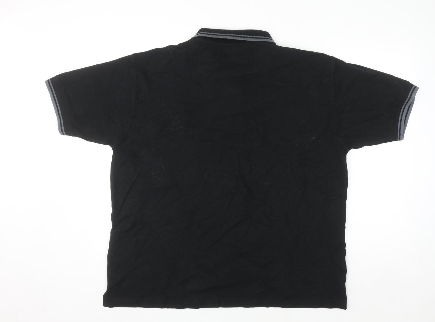 McForsum Men’s Black Cotton Polo Shirt L Logo Workwear