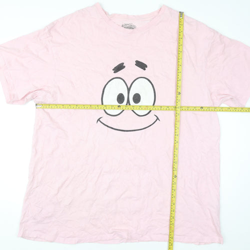 Nickelodeon Women's Pink Patrick Star T-Shirt XL Casual Cotton