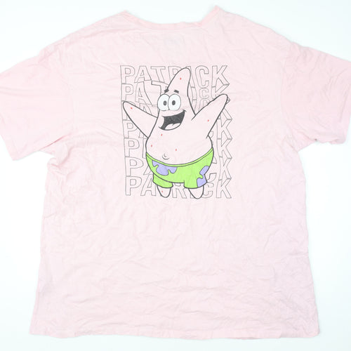 Nickelodeon Women's Pink Patrick Star T-Shirt XL Casual Cotton