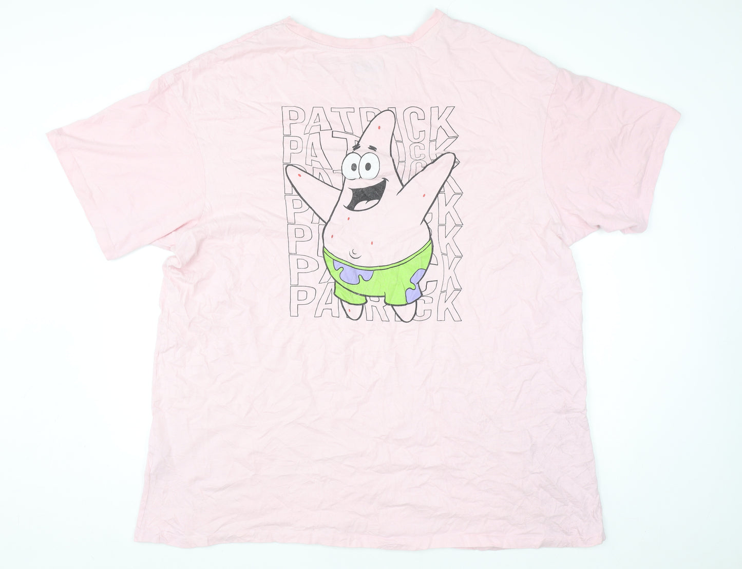 Nickelodeon Women's Pink Patrick Star T-Shirt XL Casual Cotton