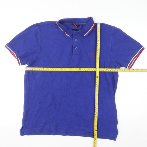 Pierre Cardin Men's Blue XL Regular Fit Cotton Polo Shirt