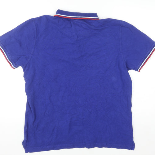 Pierre Cardin Men's Blue XL Regular Fit Cotton Polo Shirt