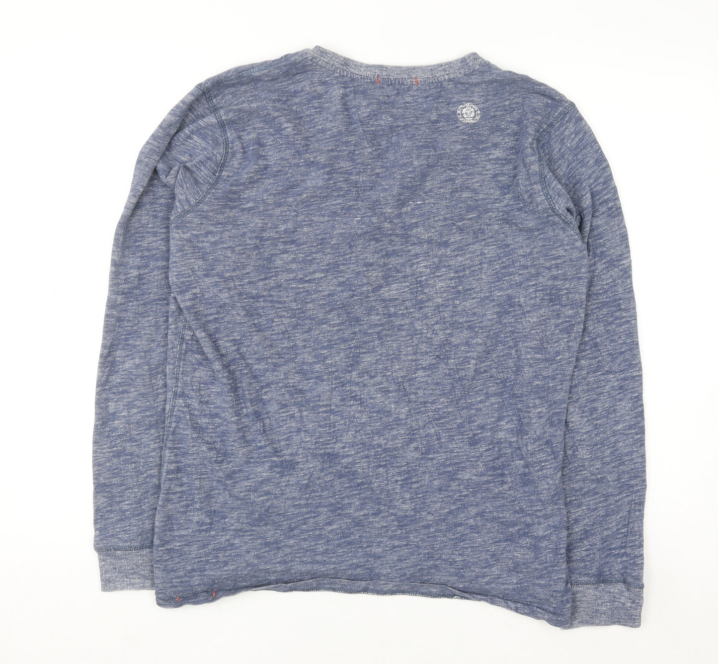 Pepe Jeans Men’s Blue Cotton Henley Long Sleeve Casual Top Size L