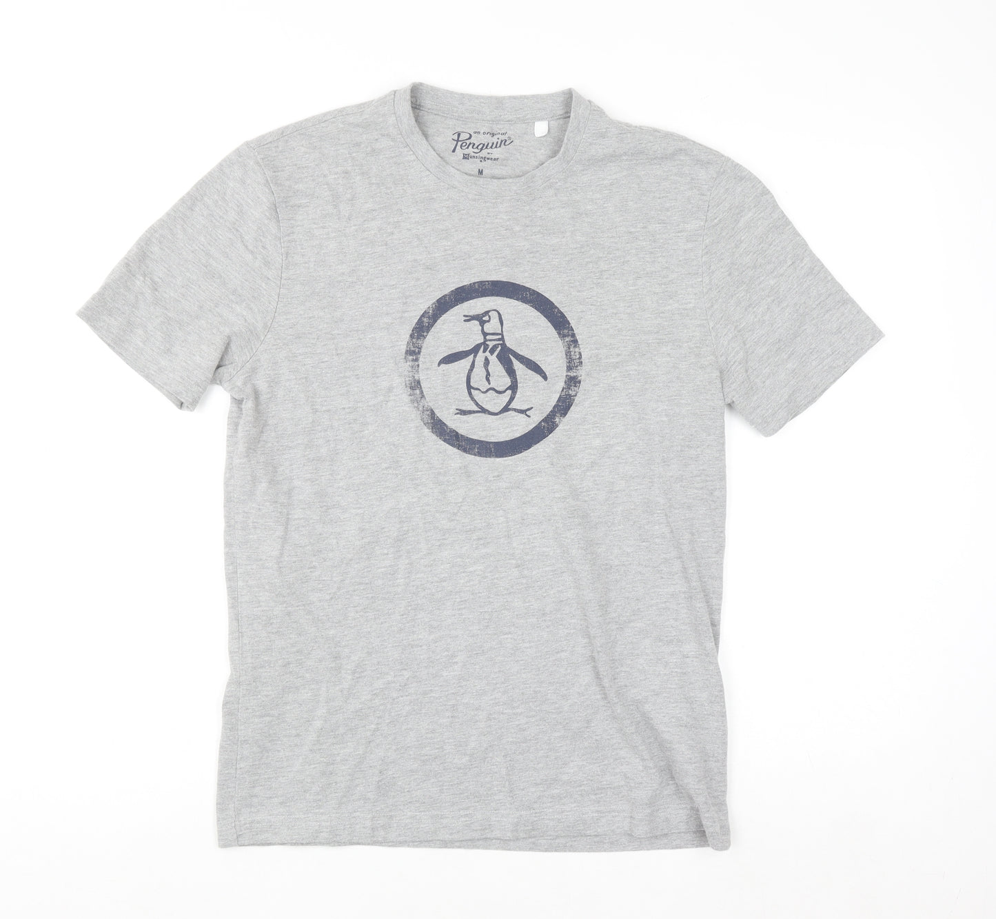Original Penguin by Munsingwear Grey Crew Neck Men's T-Shirt Size M
