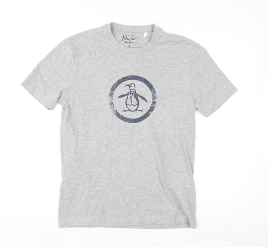 Original Penguin by Munsingwear Grey Crew Neck Men's T-Shirt Size M