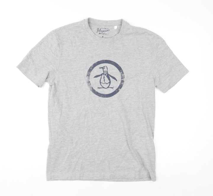 Original Penguin by Munsingwear Grey Crew Neck Men's T-Shirt Size M