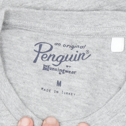 Original Penguin by Munsingwear Grey Crew Neck Men's T-Shirt Size M