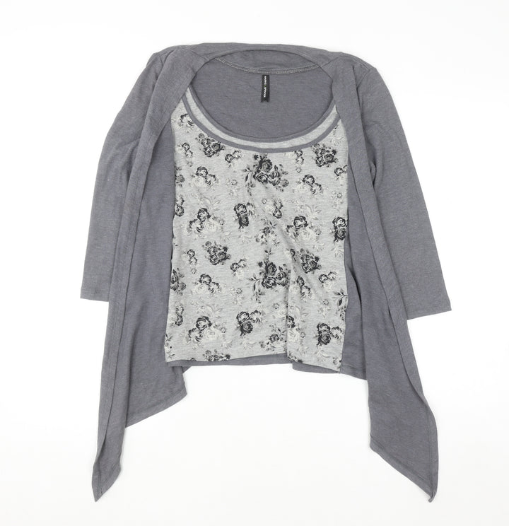 Marks and Spencer Women's Grey Floral Tunic Top Size 10