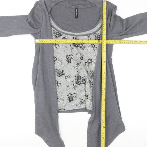 Marks and Spencer Women's Grey Floral Tunic Top Size 10