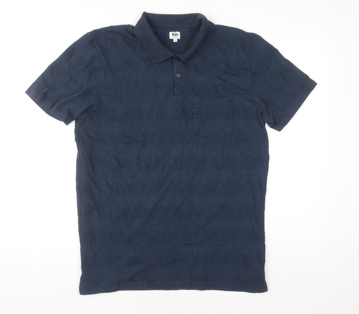 Kin by John Lewis Men's Navy 100% Cotton Short Sleeve Polo Shirt M