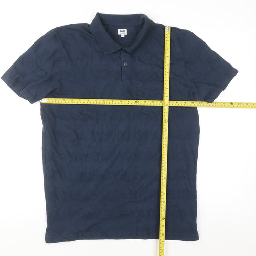 Kin by John Lewis Men's Navy 100% Cotton Short Sleeve Polo Shirt M