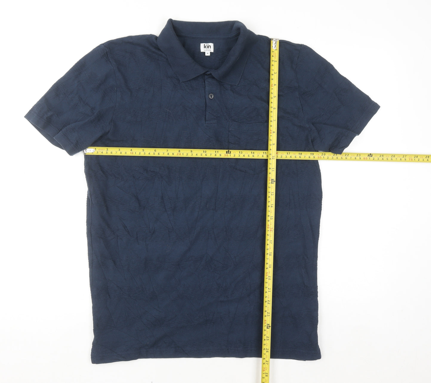 Kin by John Lewis Men's Navy 100% Cotton Short Sleeve Polo Shirt M
