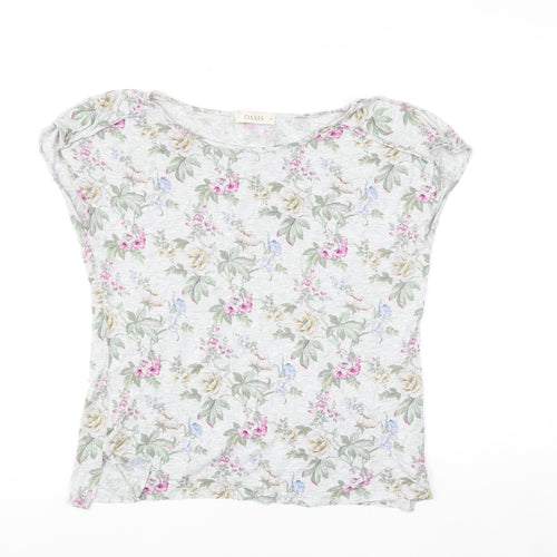 Oasis Women’s Multicoloured Floral Short Sleeve T-Shirt M