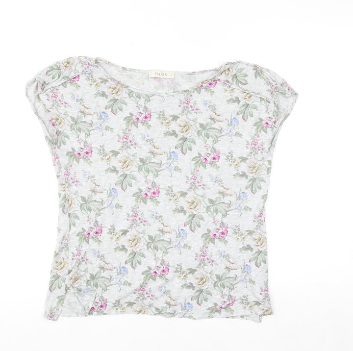 Oasis Women’s Multicoloured Floral Short Sleeve T-Shirt M