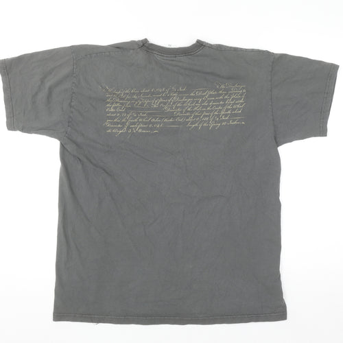 Fruit of the Loom Women’s Grey Graphic Cotton T-Shirt Size L