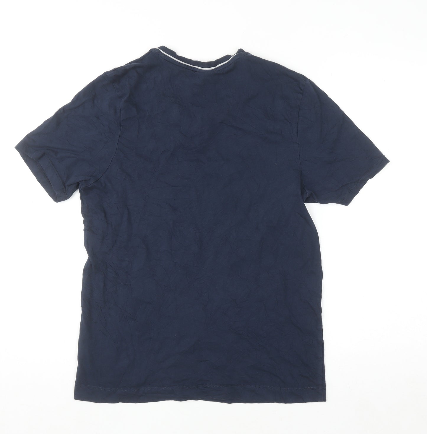 Slazenger Men's Blue V-Neck Short Sleeve Cotton T-Shirt Size S