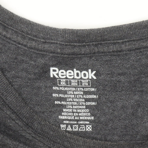 Reebok Men’s Grey 2XL Panthers Graphic Sports T-Shirt