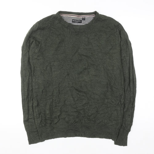 Brave Soul Men’s Green Crew Neck Pullover Jumper Size L