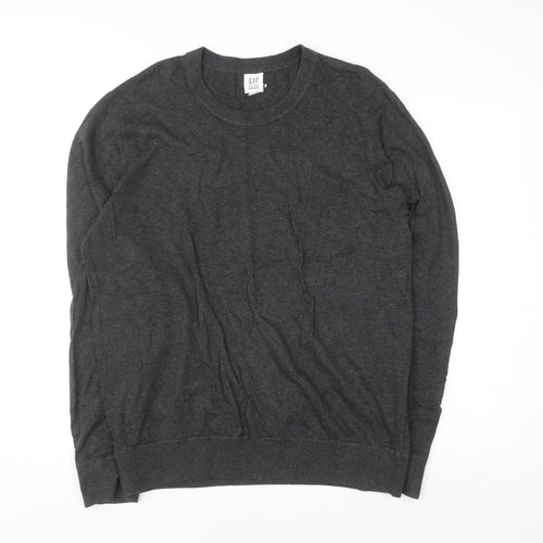 GAP Men’s Grey Cotton Crew Neck Pullover Jumper Size L