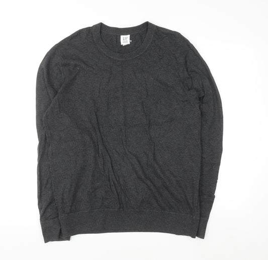 GAP Men’s Grey Cotton Crew Neck Pullover Jumper Size L