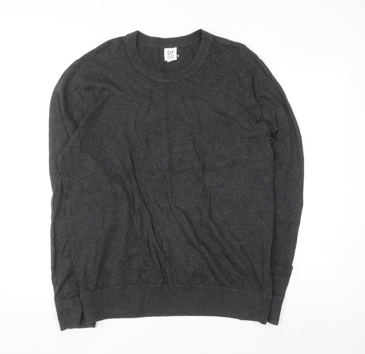 GAP Men’s Grey Cotton Crew Neck Pullover Jumper Size L