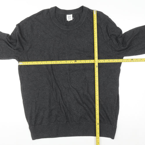 GAP Men’s Grey Cotton Crew Neck Pullover Jumper Size L