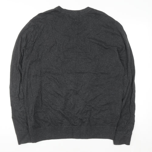 GAP Men’s Grey Cotton Crew Neck Pullover Jumper Size L