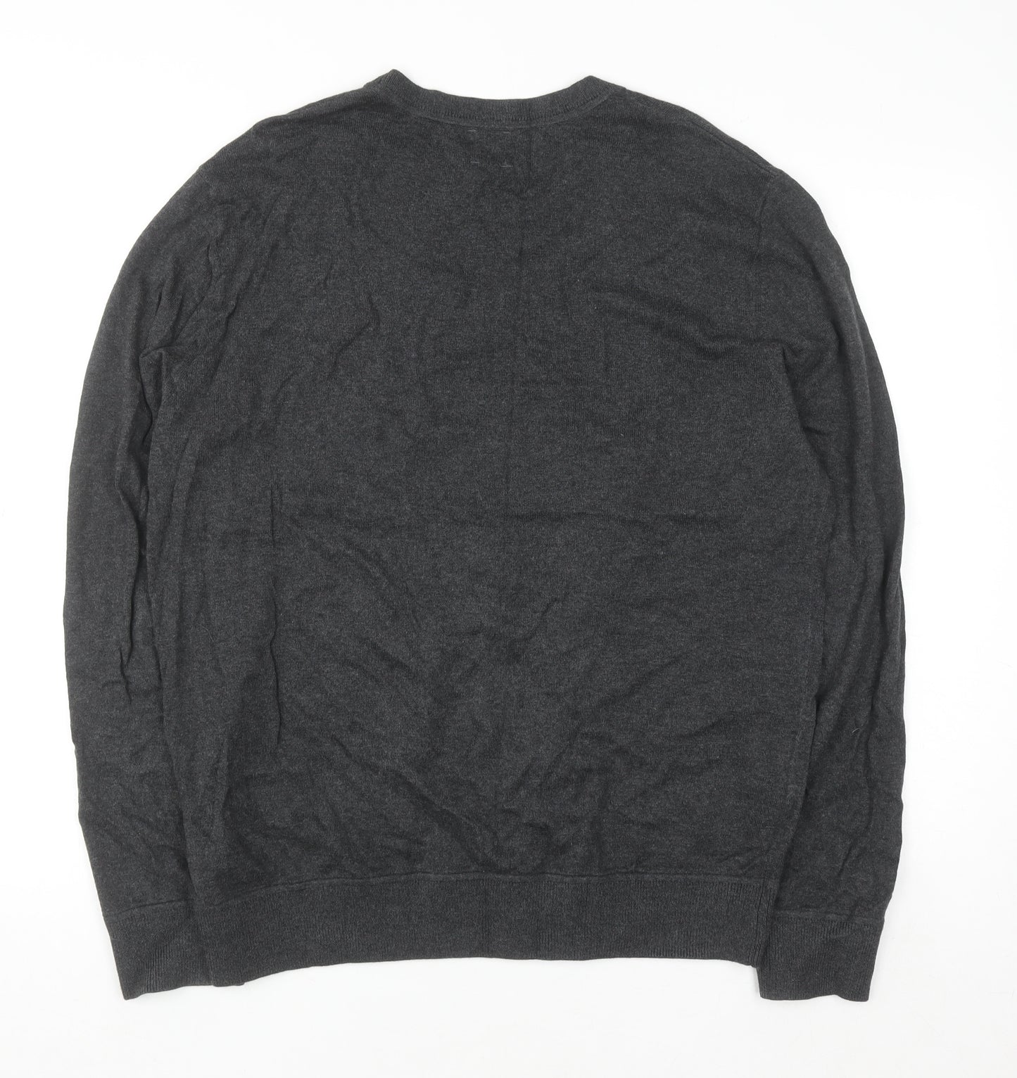 GAP Men’s Grey Cotton Crew Neck Pullover Jumper Size L