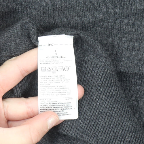 GAP Men’s Grey Cotton Crew Neck Pullover Jumper Size L