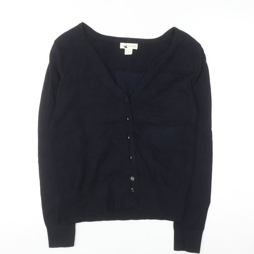 Monsoon Women's Blue V-Neck Button Cardigan Size 10
