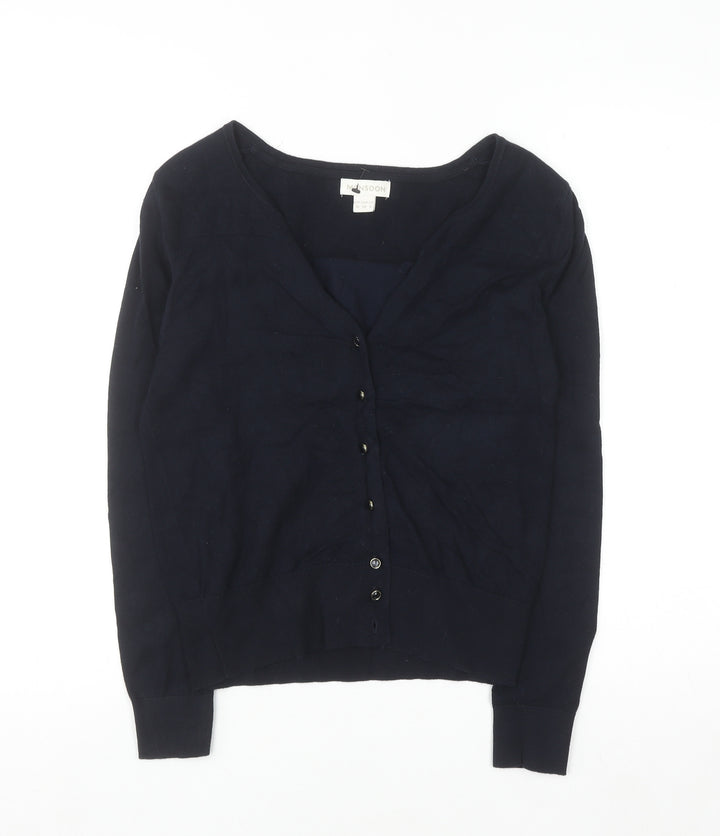 Monsoon Women's Blue V-Neck Button Cardigan Size 10