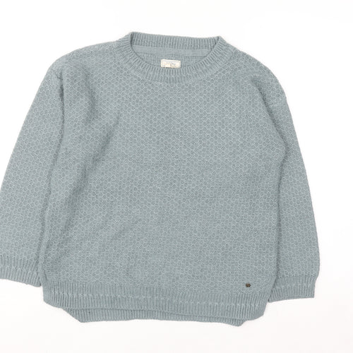 Fat Face Women's Blue Crew Neck Knit Jumper Size 10
