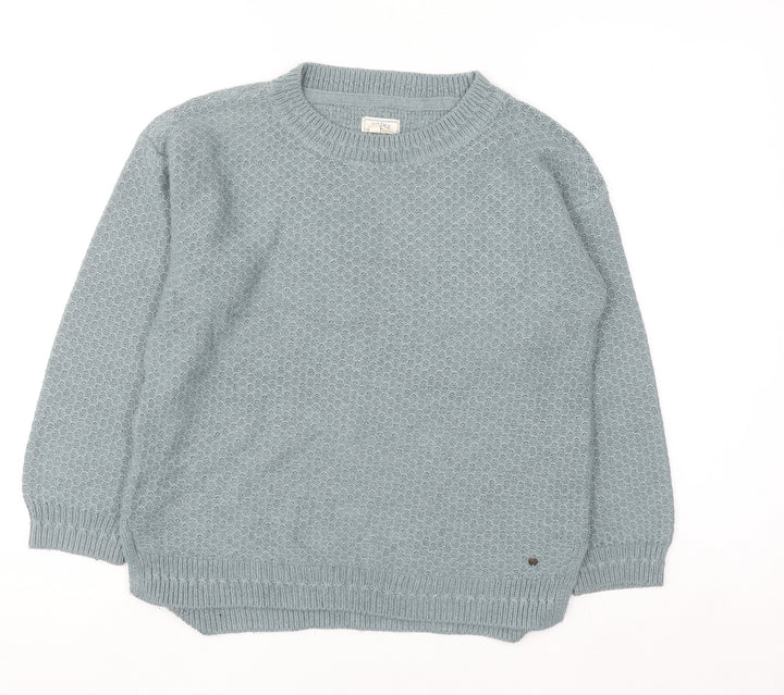 Fat Face Women's Blue Crew Neck Knit Jumper Size 10