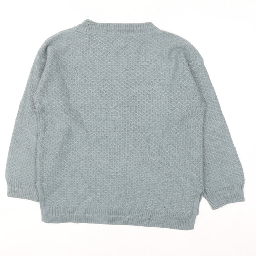 Fat Face Women's Blue Crew Neck Knit Jumper Size 10