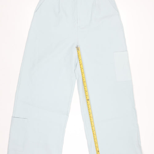 I Saw It First Womens Blue Cargo Wide-Leg Trousers Size 12
