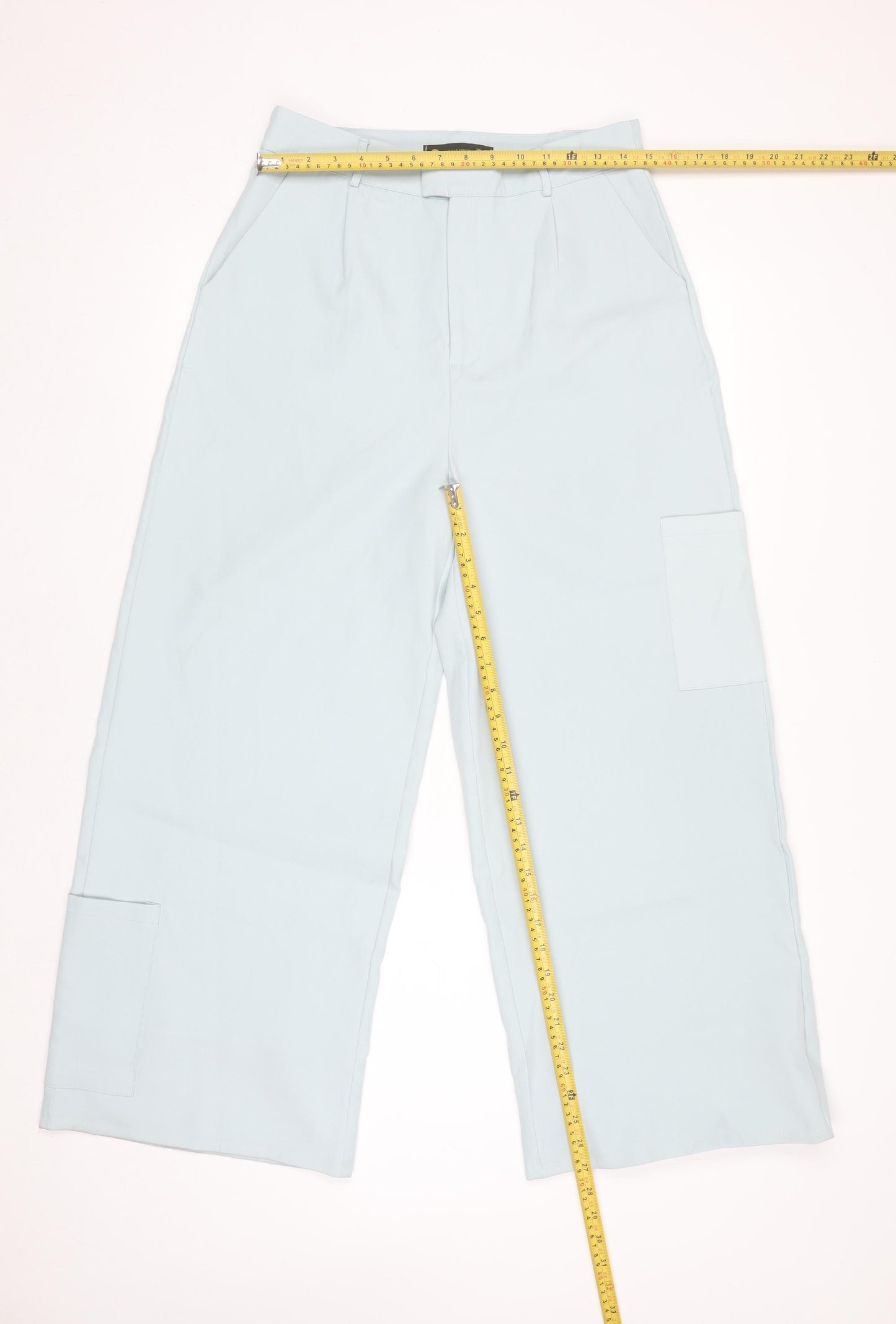 I Saw It First Womens Blue Cargo Wide-Leg Trousers Size 12