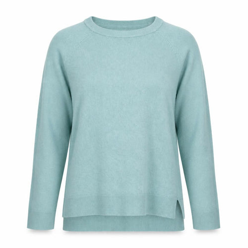 Roman Women Green Crew Neck Long Sleeve Acrylic Pullover Jumper Size 10