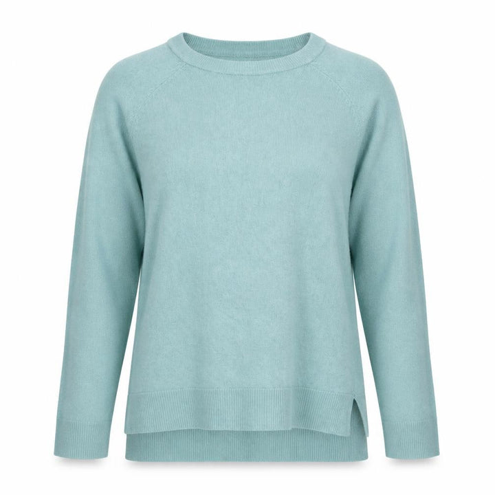 Roman Women Green Crew Neck Long Sleeve Acrylic Pullover Jumper Size 10