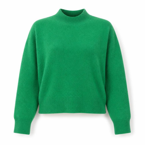 & Other Stories Women Green M Mock Neck Wool Blend Jumper