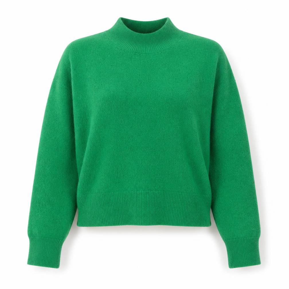 & Other Stories Women Green M Mock Neck Wool Blend Jumper