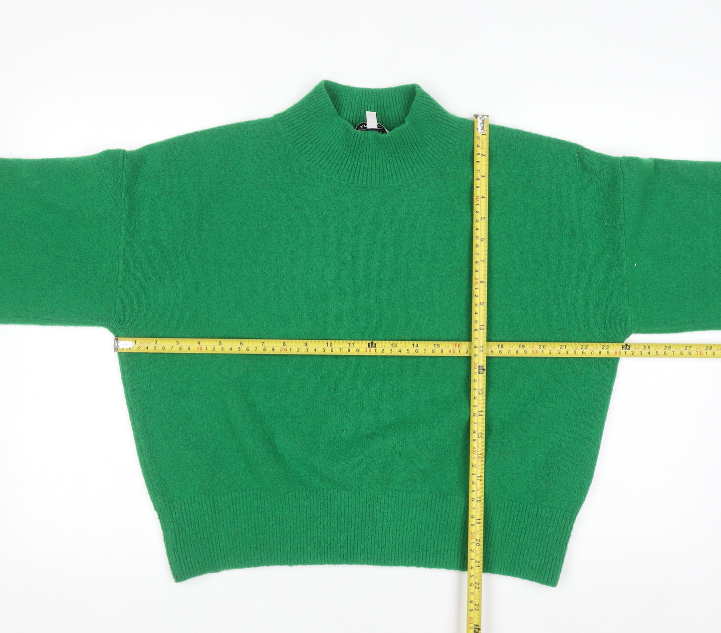 & Other Stories Women Green M Mock Neck Wool Blend Jumper