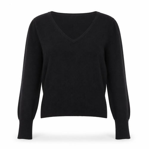 Red Herring Women’s Black V-Neck Knit Jumper Size 14