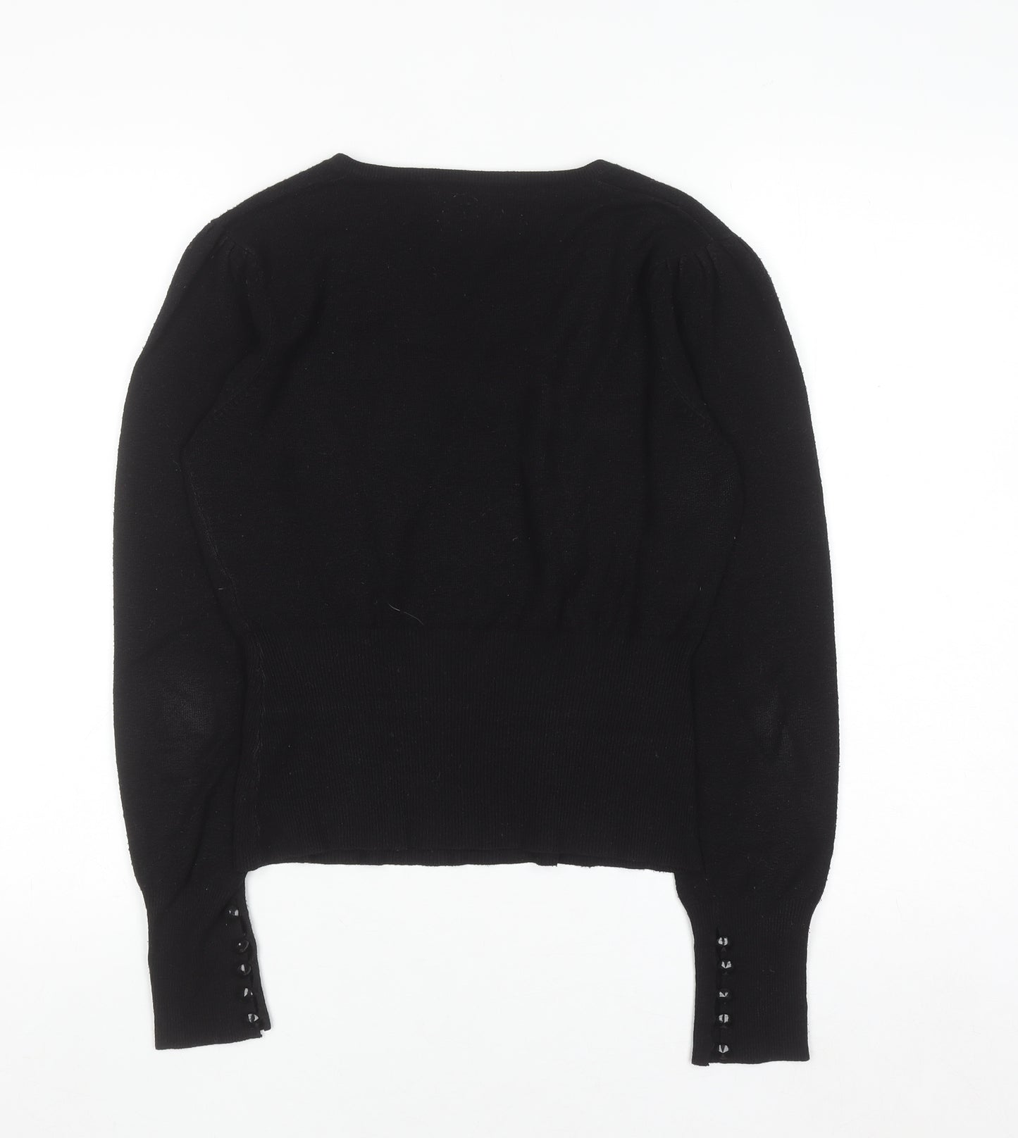 Red Herring Women’s Black V-Neck Knit Jumper Size 14