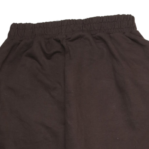 PrettyLittleThing Women Brown Jersey Wide-Leg Sweatpants Size 12