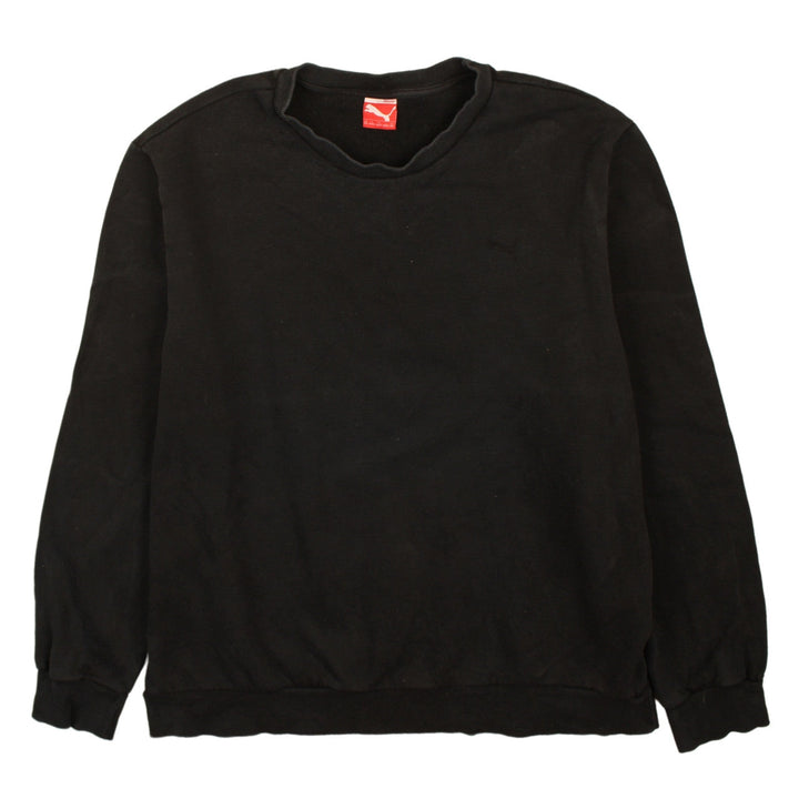 Puma Mens Black 2XL Pullover Sweatshirt Crew Neck Fleece Top