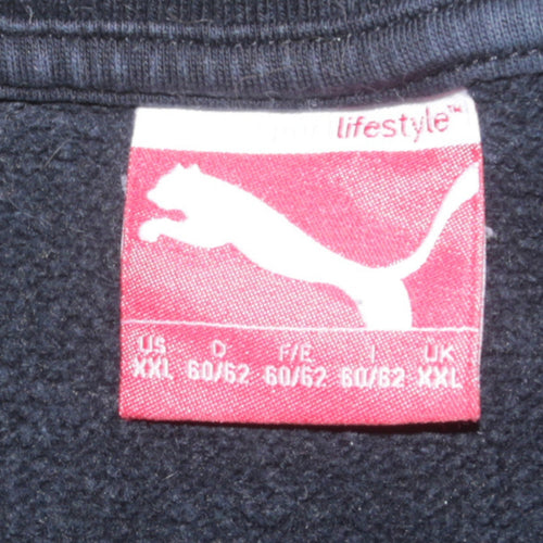 Puma Mens Black 2XL Pullover Sweatshirt Crew Neck Fleece Top